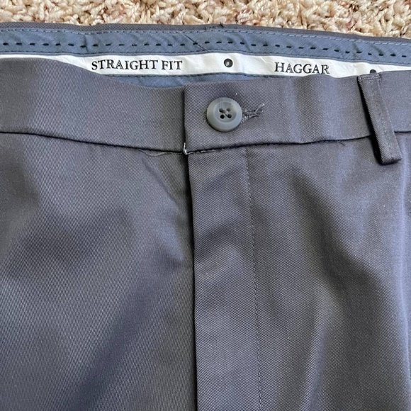 NWT Haggar Men’s Premium Fabric Straight Fit Non-Iron Pants Grey, Size 32x29 - Picture 5 of 9